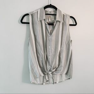 Striped Tie Tank Top